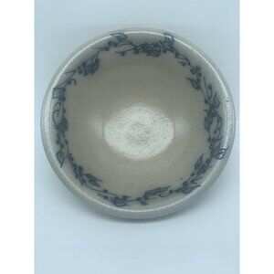Vintage 1991 Salmon Falls Stoneware Bowl Blueberry Branches Salt Glaze Pottery